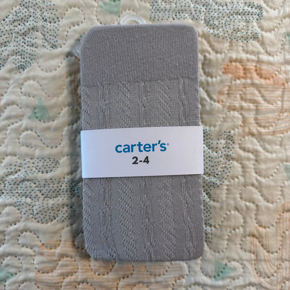 NWT Carter’s Gray Tights 2T-4T Cable Knit Toddler Girls
